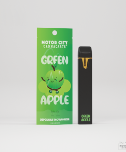 Motor city CannaCarts | Motor city Cannabites THC Green Apple 1g Disposable vape