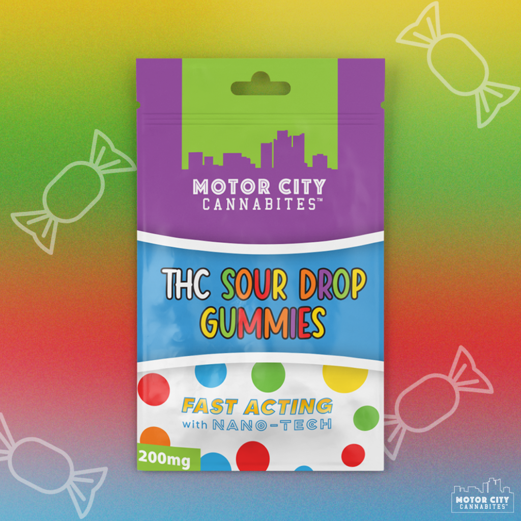 Motor city Cannabites | Motor city CannaCarts THC + CBD Sour Drops Gummies (20 pieces)