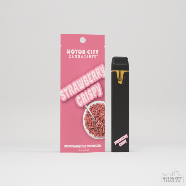 Motor city CannaCarts | Motor city Cannabites THC Strawberry Crispy 1g Disposable vape