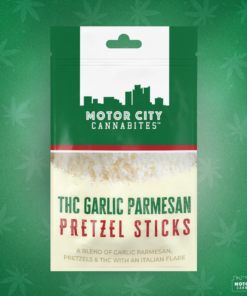 Motor city Cannabites | Motor city CannaCarts THC Garlic Parmesan Pretzel Sticks